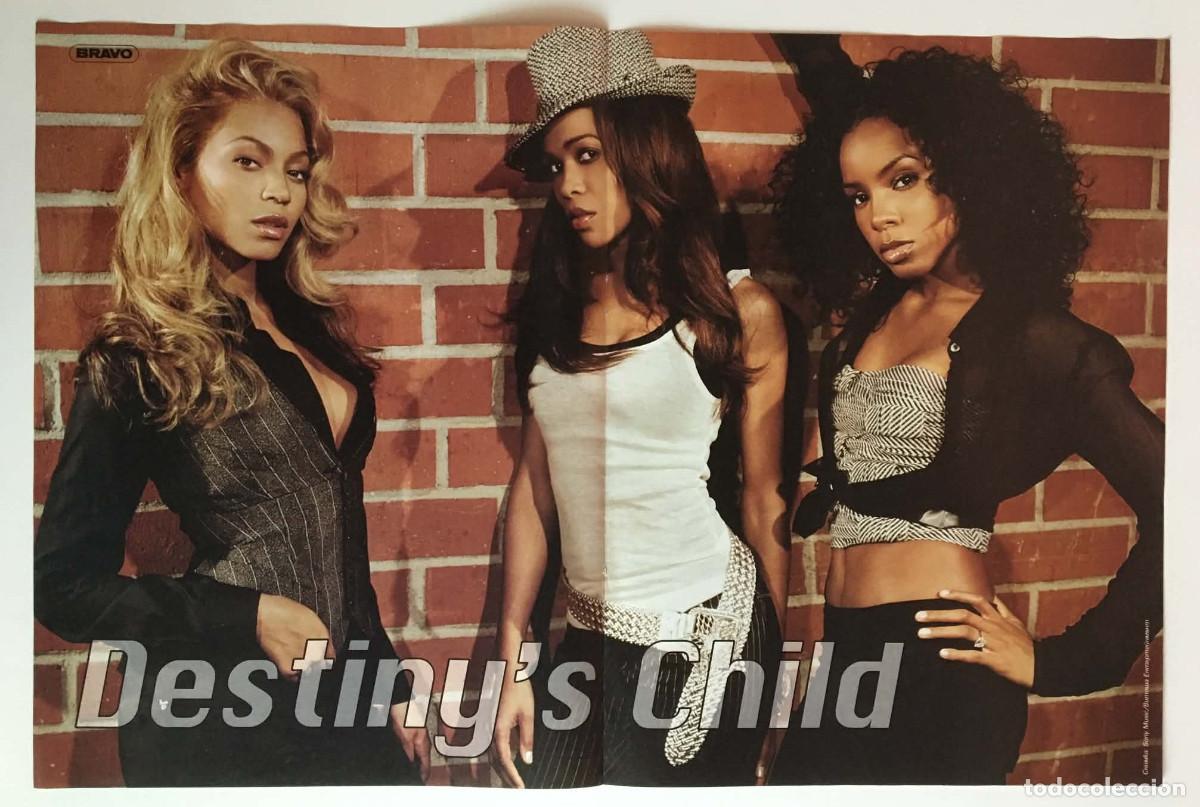 Coleccionismo de carteles: Destiny's Child / Anne Hathaway Double-Sided Poster A3 - Bravo Magazine Bulgaria Music Movie