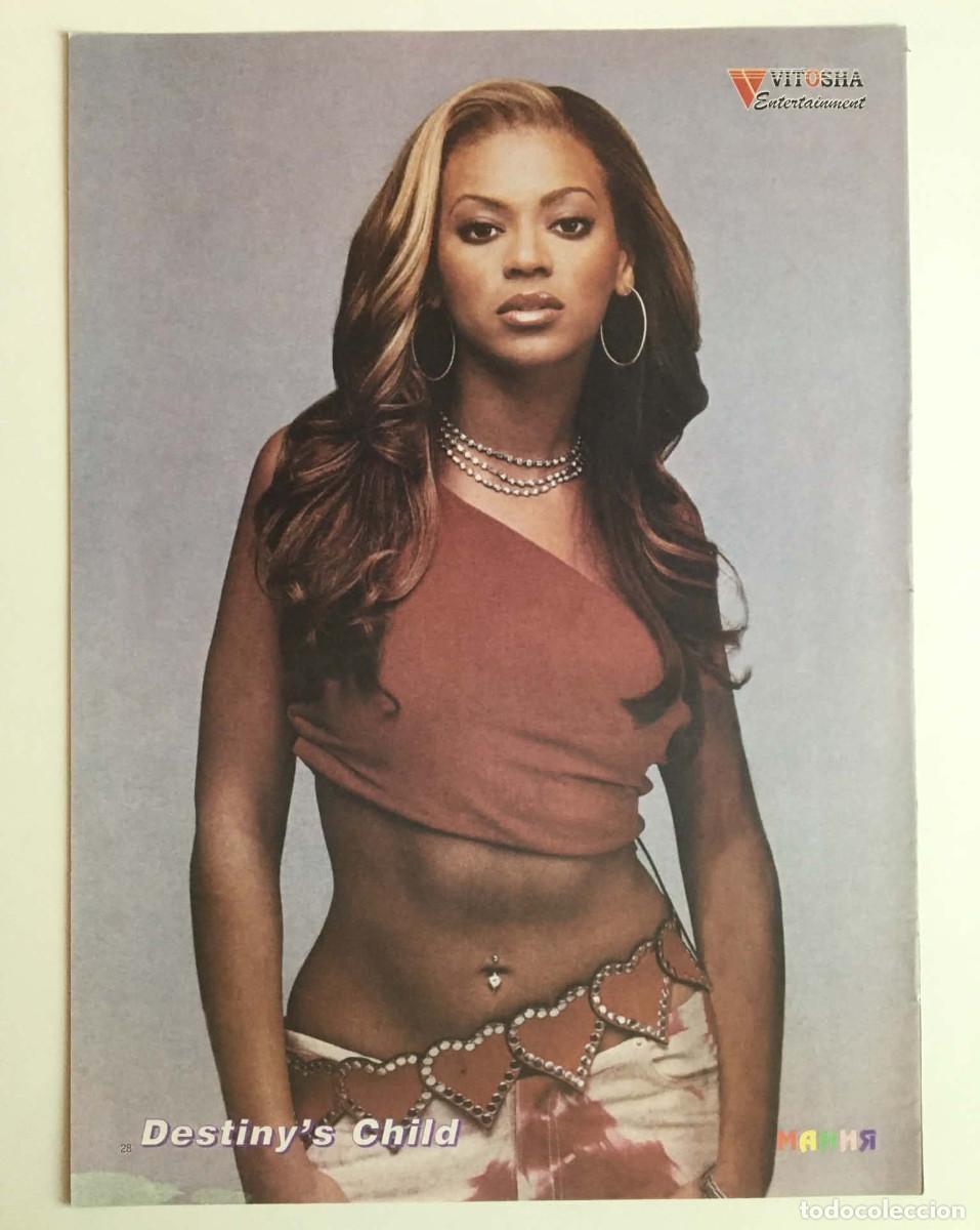 Coleccionismo de carteles: Beyonce Destiny's Child / 'N Sync Double-Sided Vintage Poster A4 - Mania Magazine Bulgaria Music