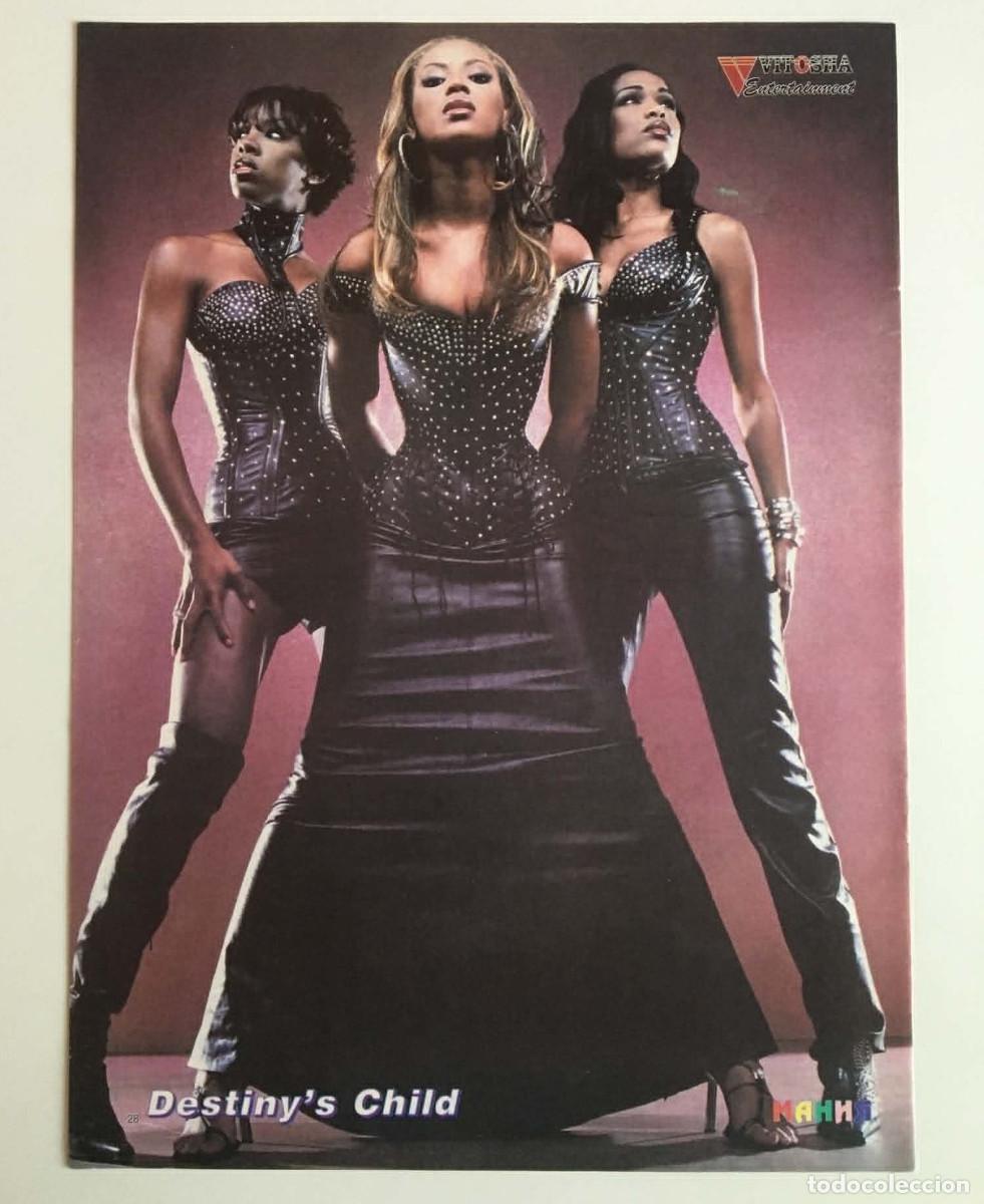 Coleccionismo de carteles: Destiny's Child / Victoria & David Beckham Double-Sided Vintage Poster A4 - Mania Magazine Bulgaria