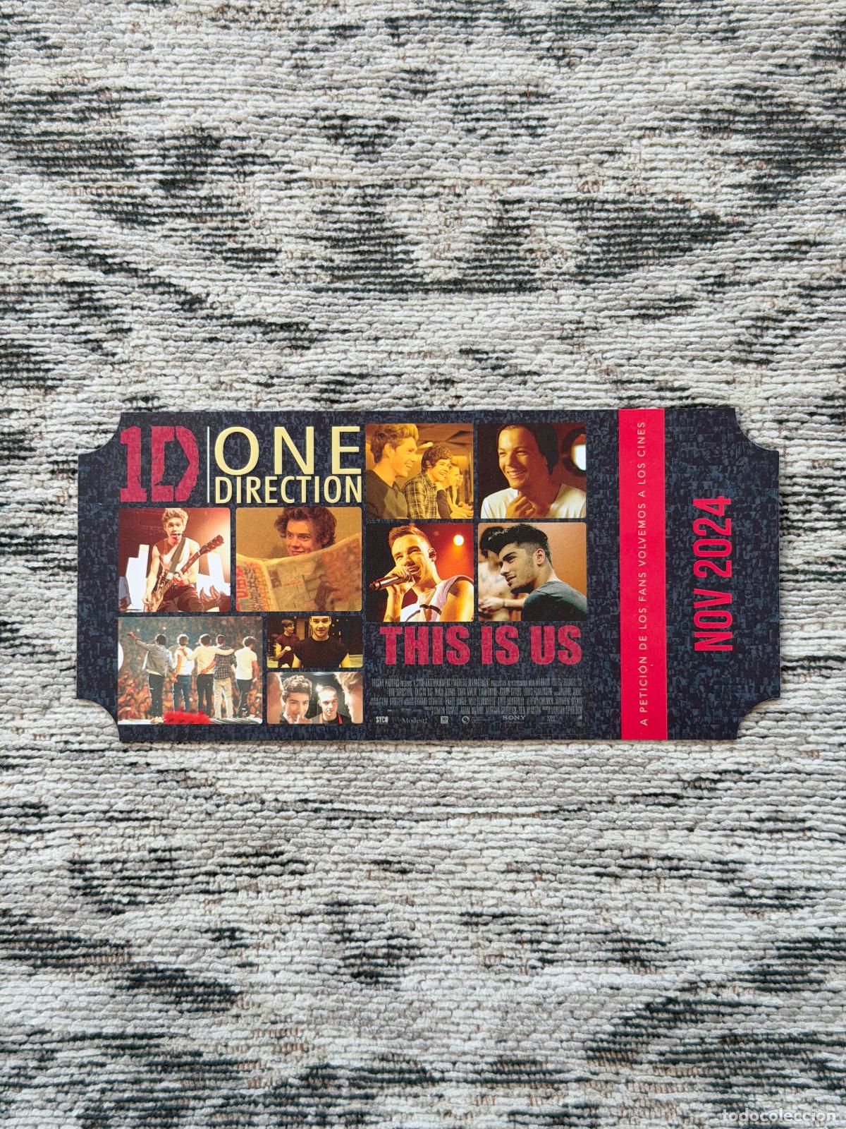 Coleccionismo de carteles: ENTRADA 1D ONE DIRECTION THIS IS US NOV 2024 CINESA