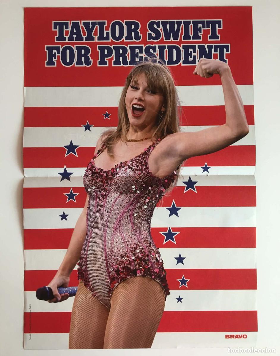 Coleccionismo de carteles: Taylor Swift For President / HE/RO Double-Sided Poster A3 - Bravo Magazine Germany Music Pop Rock