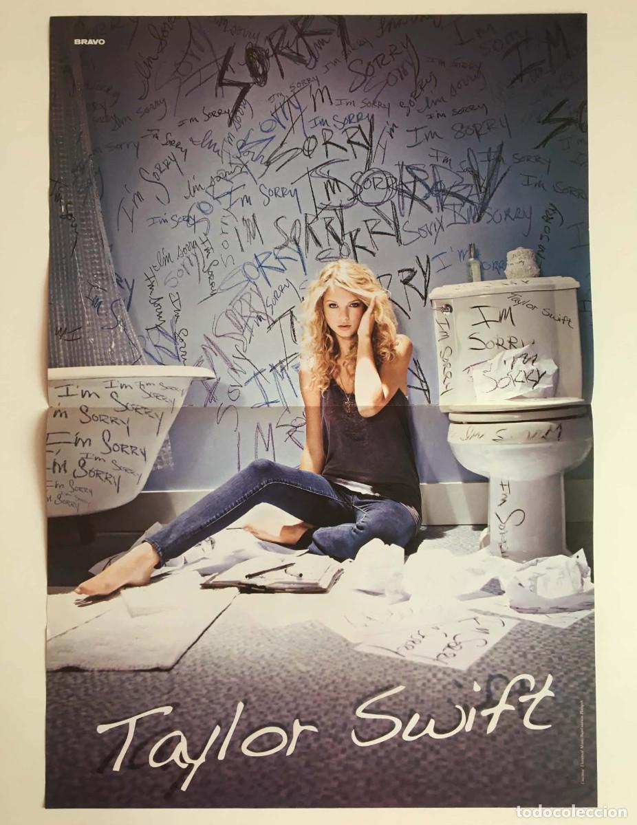 Coleccionismo de carteles: Taylor Swift White Horse / Linkin Park Vintage Double-Sided Poster A3 Bravo Magazine Bulgaria Music