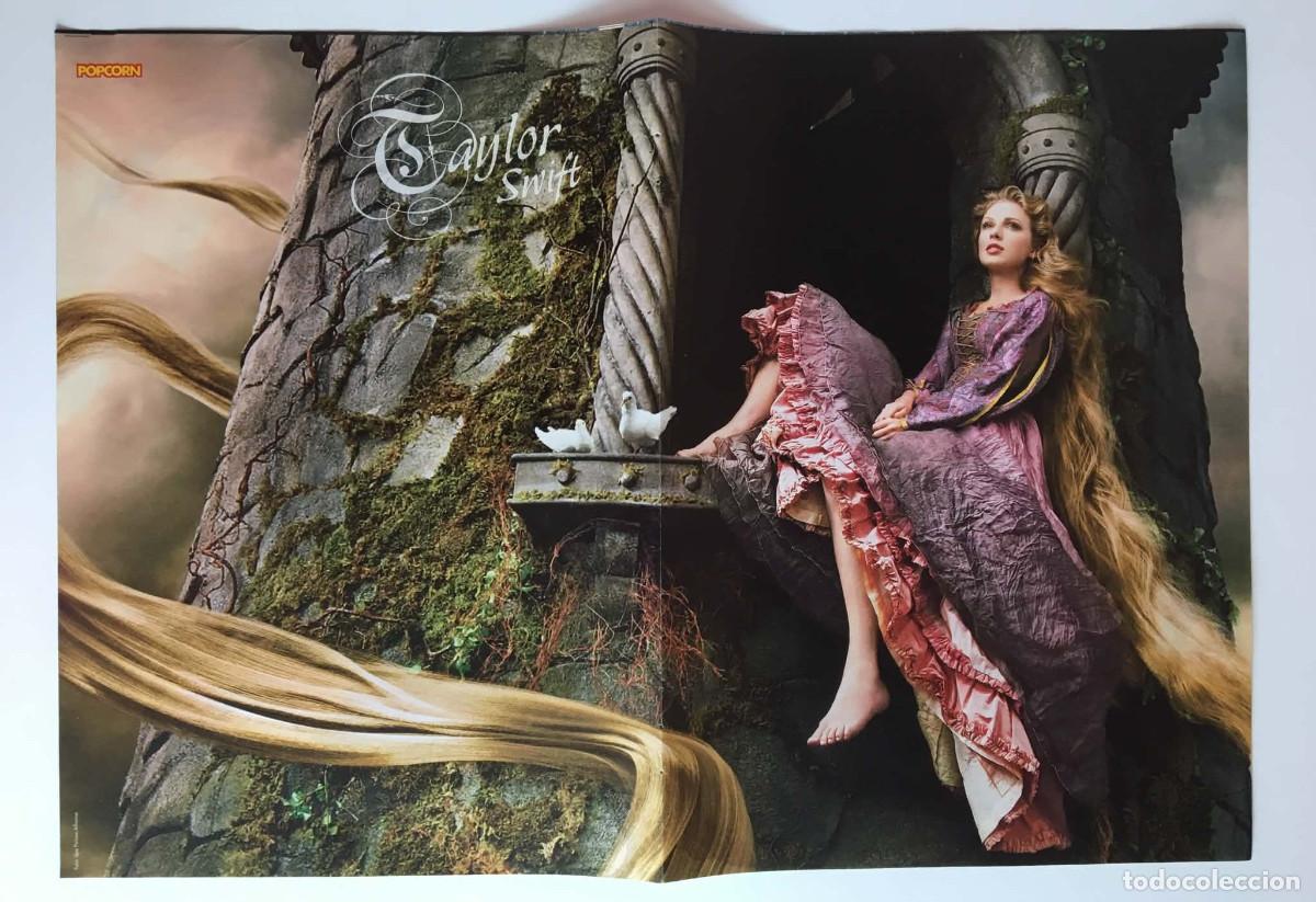 Coleccionismo de carteles: Taylor Swift Disney Rapunzel / Cody Simpson Double-Sided Poster A3 - Popcorn Magazine Germany Rare