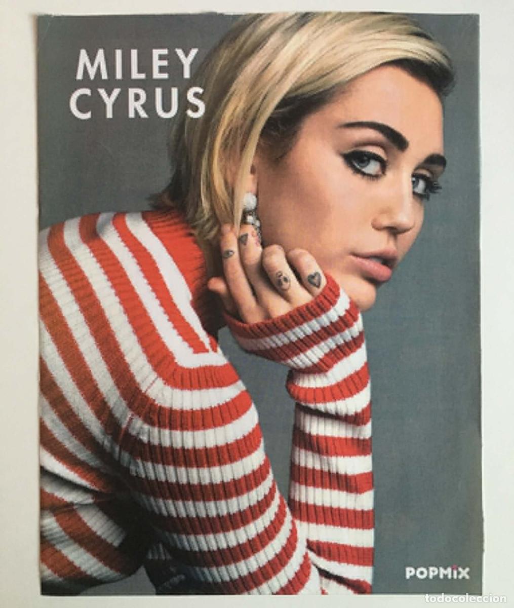 Coleccionismo de carteles: Miley Cyrus Original Mini Poster A4 - Turkish Teen Magazine PopMix Rare Music