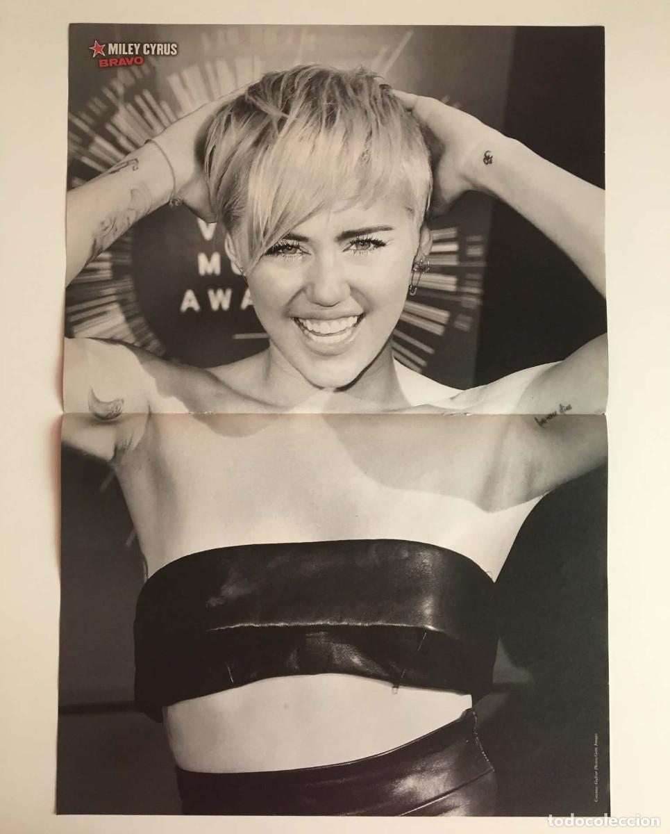 Coleccionismo de carteles: Miley Cyrus / Conor Maynard Original Double-Sided A3 Poster - Bravo Magazine Bulgaria Music Rare