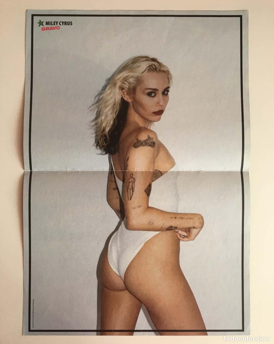 Coleccionismo de carteles: Miley Cyrus / Megsunn Original Double-Sided A3 Poster - Bravo Magazine Bulgaria Music Rare
