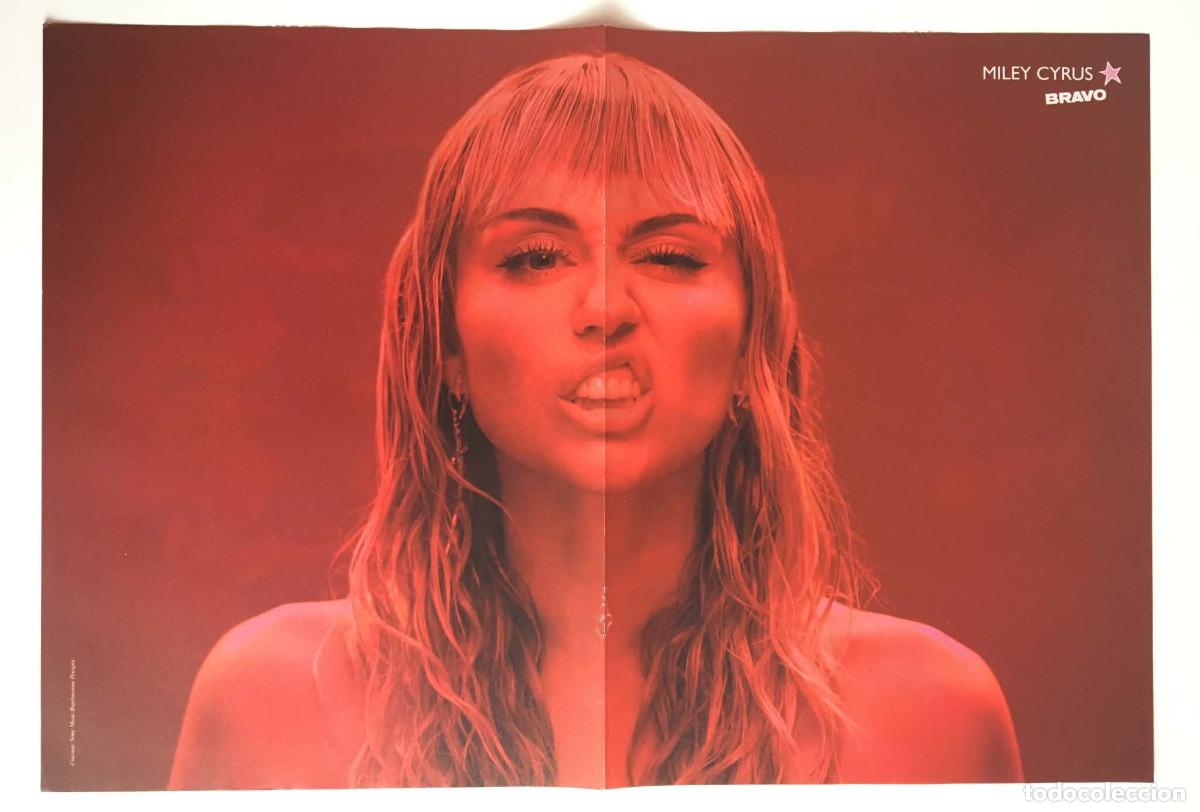 Coleccionismo de carteles: Miley Cyrus / Why Don't We Original Double-Sided A3 Poster - Bravo Magazine Bulgaria Music Rare