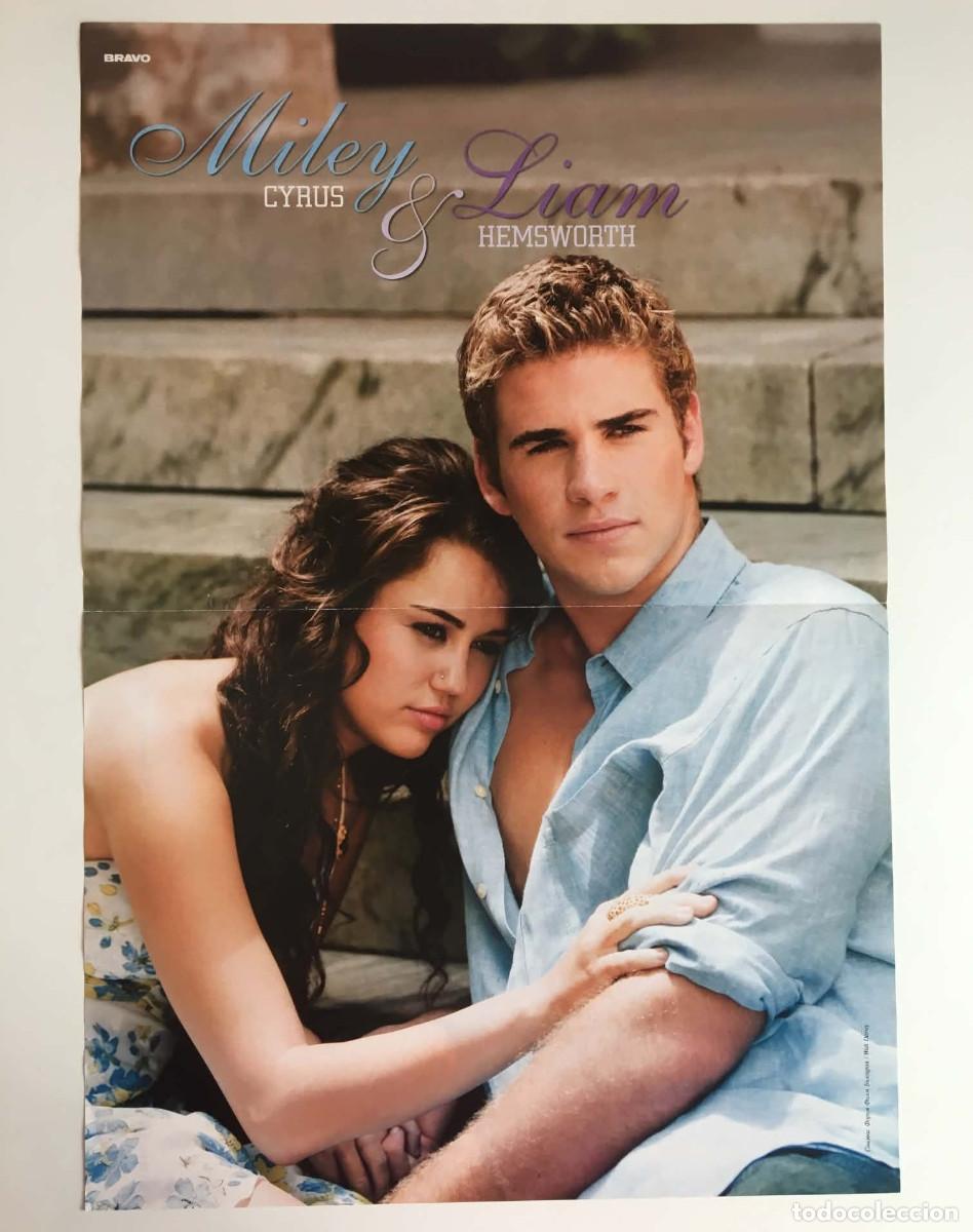 Coleccionismo de carteles: Miley Cyrus & Liam Hemsworth / Dead By Sunrise Double-Sided A3 Poster - Bravo Magazine Bulgaria Rare