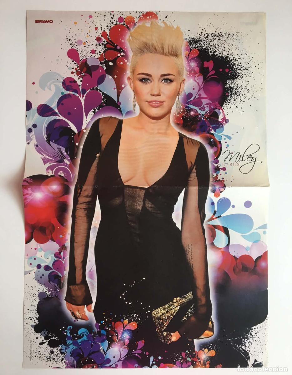 Coleccionismo de carteles: Miley Cyrus / Austin Mahone Original Double-Sided A3 Poster - Bravo Magazine Germany Music Rare