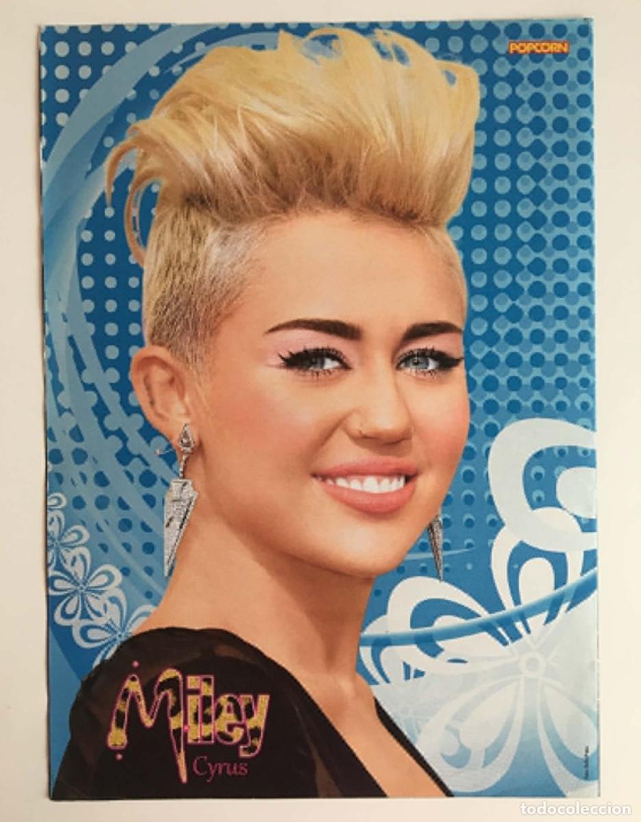 Coleccionismo de carteles: Miley Cyrus Original Mini Poster A4 - Popcorn Magazine Germany Music Rare