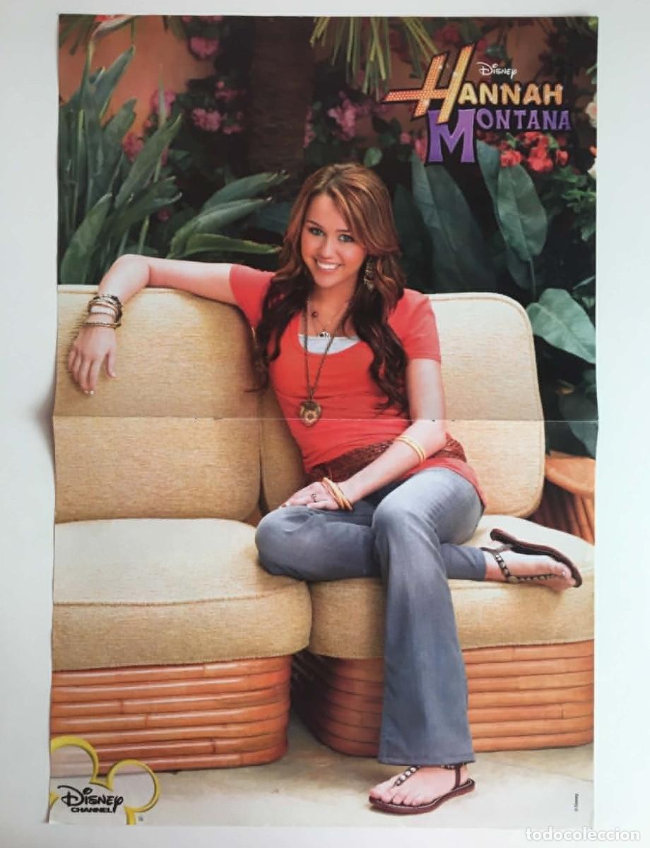 Coleccionismo de carteles: Hannah Montana Miley Cyrus Original Double-Sided A3 Poster - Official Disney Magazine Rare Music TV