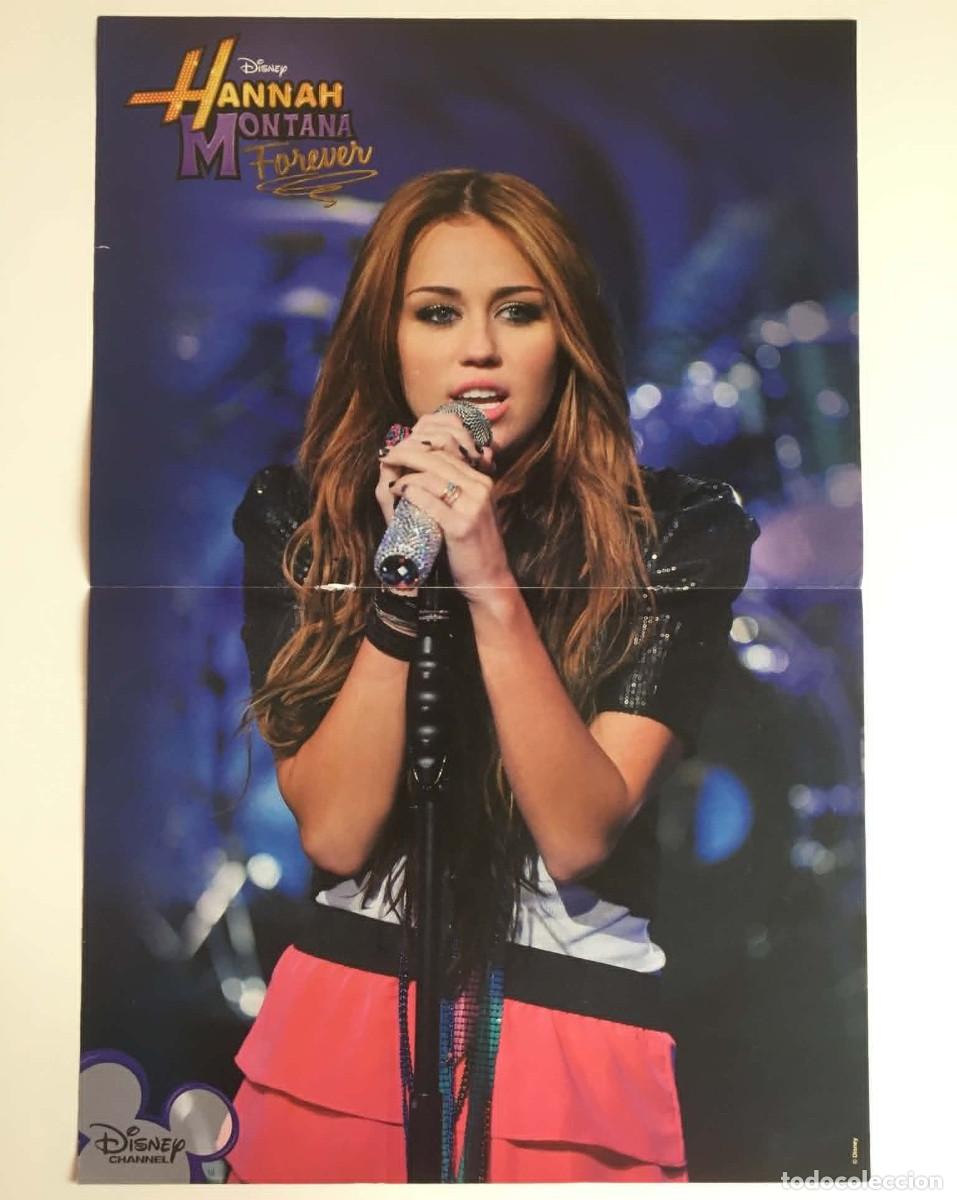 Coleccionismo de carteles: Miley Cyrus Hannah Montana Forever Original Double-Sided A3 Poster - Official Disney Magazine Rare