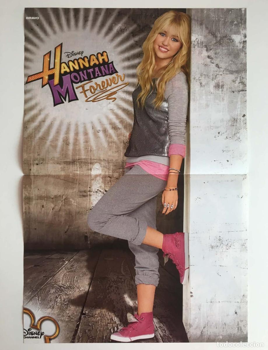 Coleccionismo de carteles: Miley Cyrus Hannah Montana Forever Original Double-Sided A3 Poster - Bravo Magazine Bulgaria Rare