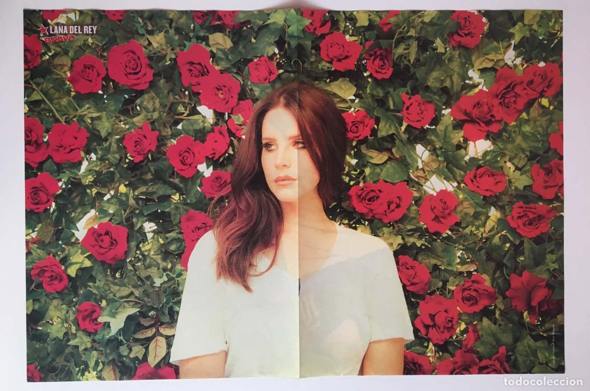 Coleccionismo de carteles: Lana del Rey Roses / Neymar Vintage Double-Sided Poster A3 - Bravo Magazine Bulgaria Music Football