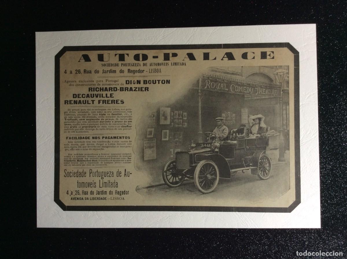 Coleccionismo de carteles: Auto - Palace. Publicidade portuguesa do ano 1905. Envio gr&aacute;tis