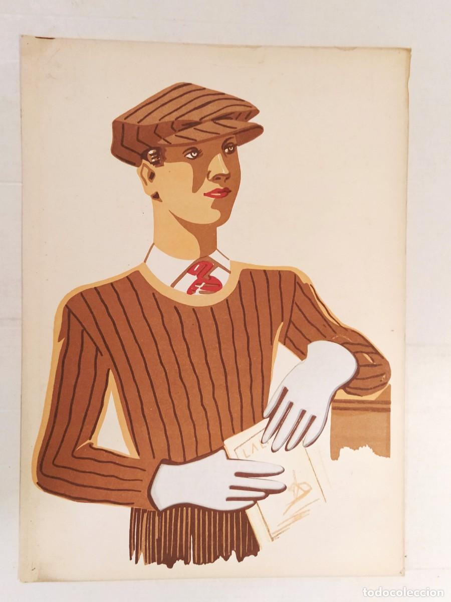 Colecionismo de cartazes: CARTEL PUBLICIDAD ANTIGUO TROQUELADO - GUANTES -VER FOTOS