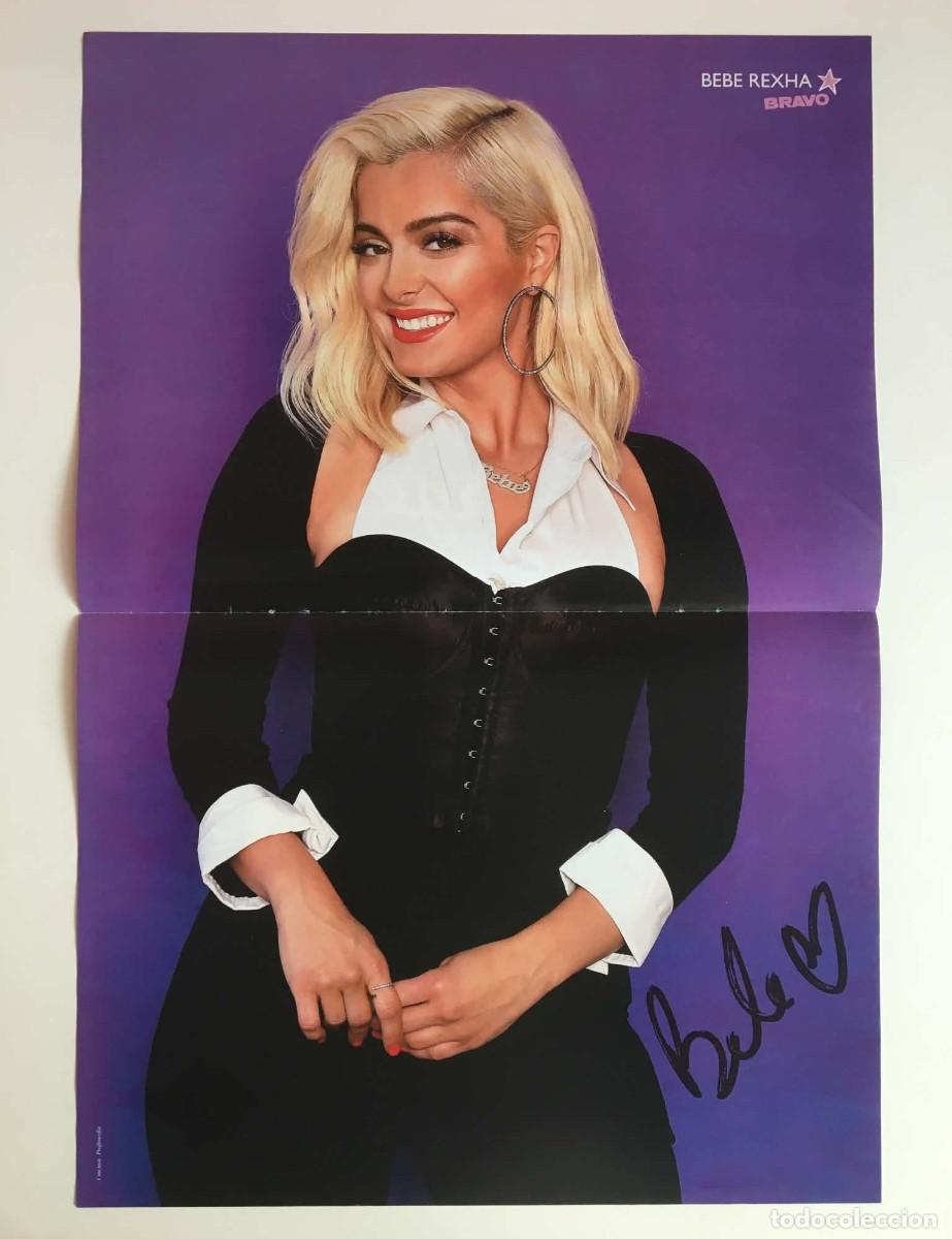 Coleccionismo de carteles: Bebe Rexha / Cameron Dallas Double-Sided Vintage Poster A3 - Bravo Magazine Bulgaria Music Pop