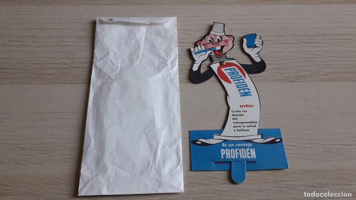 Coleccionismo de carteles: Troquelado con movimiento Publicidad Dent&iacute;frico Profid&eacute;n, original a&ntilde;os 50.