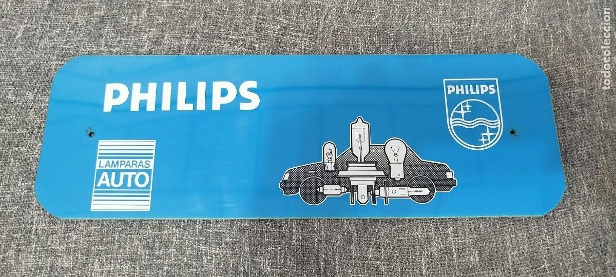 Coleccionismo de carteles: Cartel Phillips Auto L&aacute;mparas a&ntilde;os 60