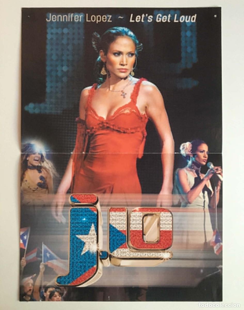 Coleccionismo de carteles: Jennifer Lopez Let's Get Loud Puerto Rican Flag Original Vintage Single-Sided Poster Music