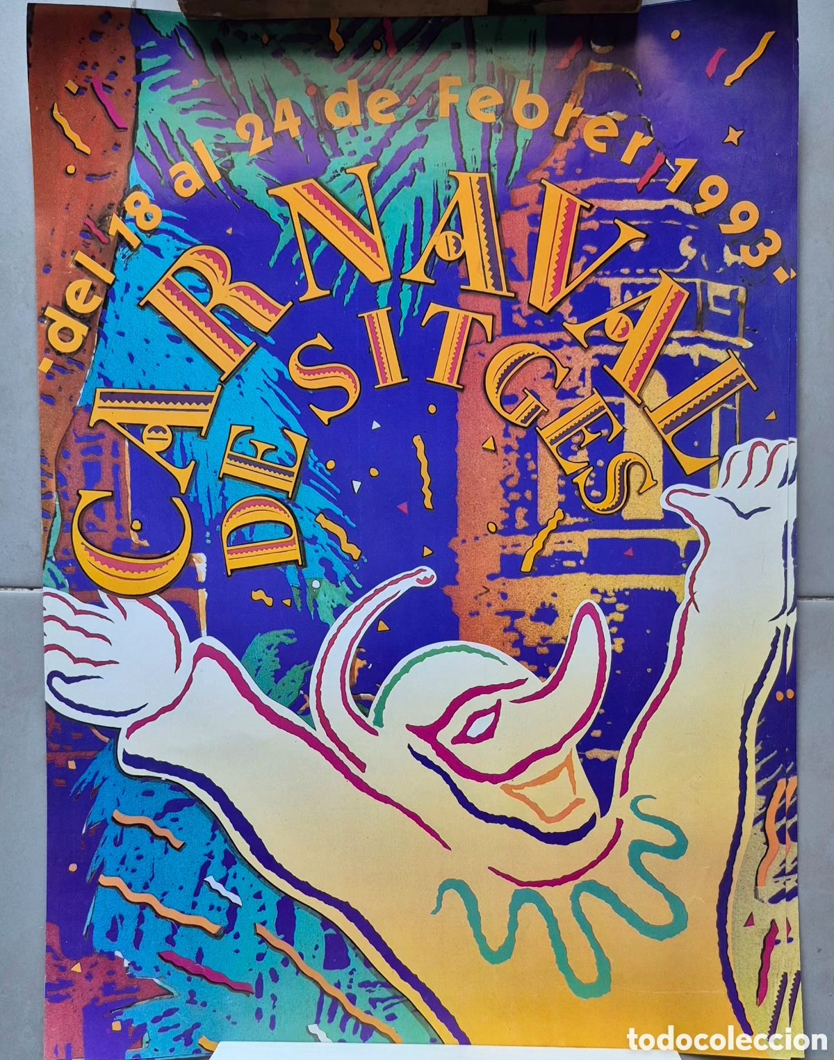 Coleccionismo de carteles: cartel corresponde al Carnaval de Sitges de 1993. Con un tama&ntilde;o de 34 &times; 47 cm
