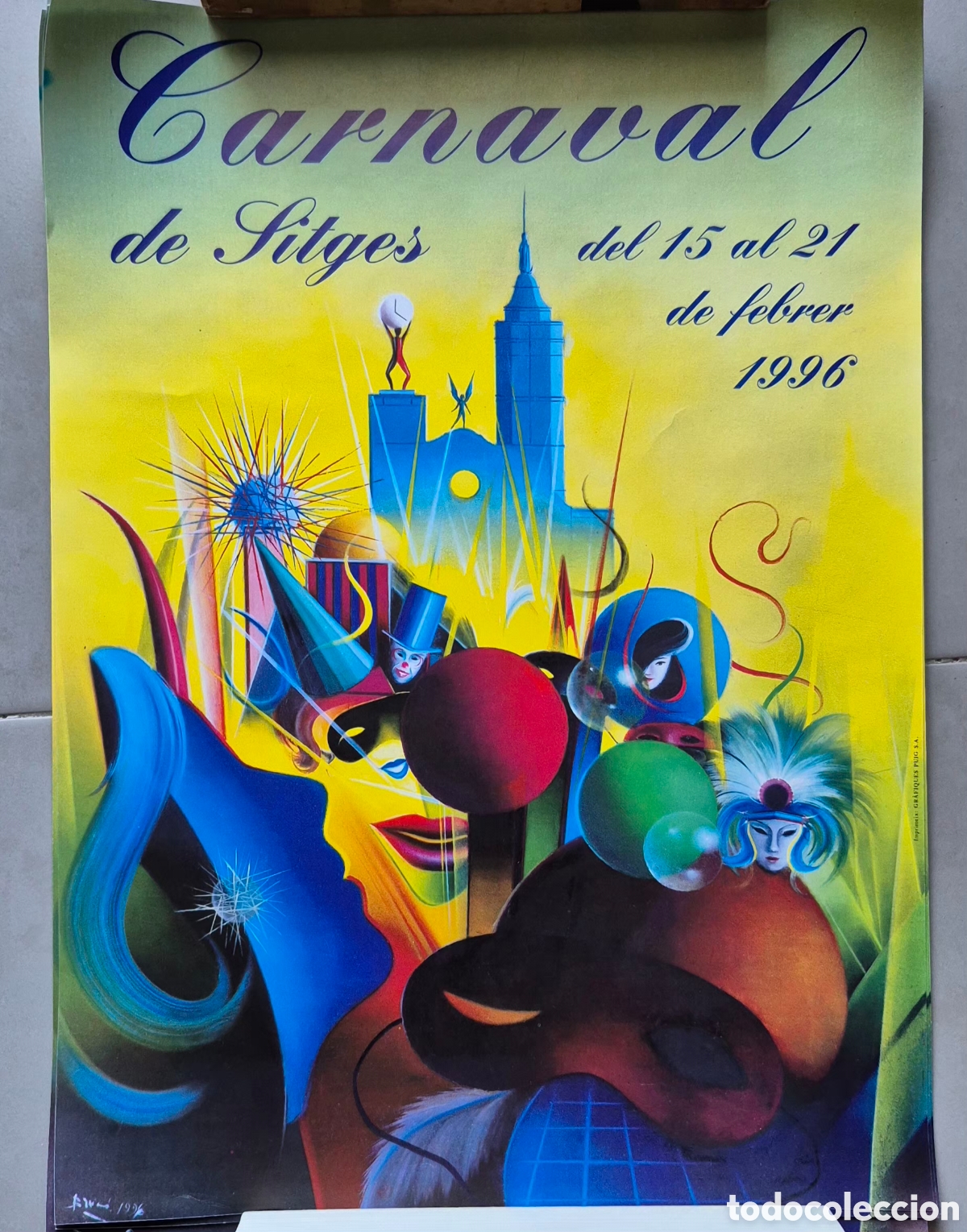Coleccionismo de carteles: cartel del Carnaval de Sitges de 1996, en formato 31 &times; 42 cm