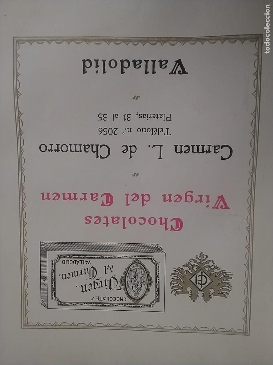 Coleccionismo de carteles: CHOCOLATES VIRGEN DEL CARMEN DE CARMEN L.DE CHAMORRO VALLADOLID HOJA A&Ntilde;O 1931-1932