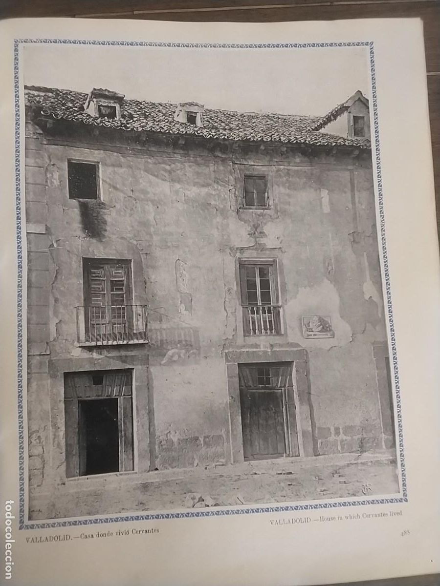 Coleccionismo de carteles: CASA DONDE VIVIO CERVANTES VALLADOLID HOJA REVISTA A&Ntilde;O 1931-1932