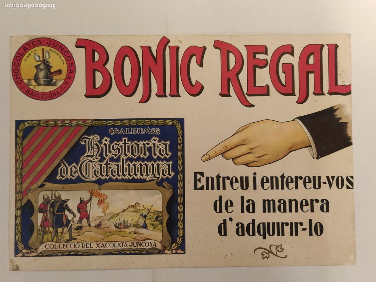 Collectionnisme d'affiches: CHOCOLATES JUNCOSA - HISTORIA DE CATALUNYA - CARTEL PUBLICIDAD DEL ALBUM DE CROMOS -ORIGINAL ANTIGUO