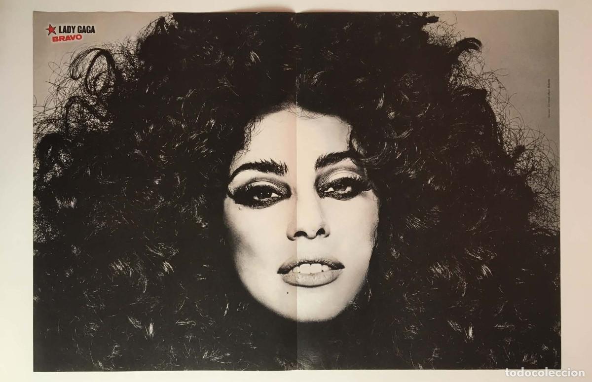 Coleccionismo de carteles: Lady Gaga / Meghan Trainor Vintage Double-Sided Poster A3 - Bravo Magazine Bulgaria Music Rare