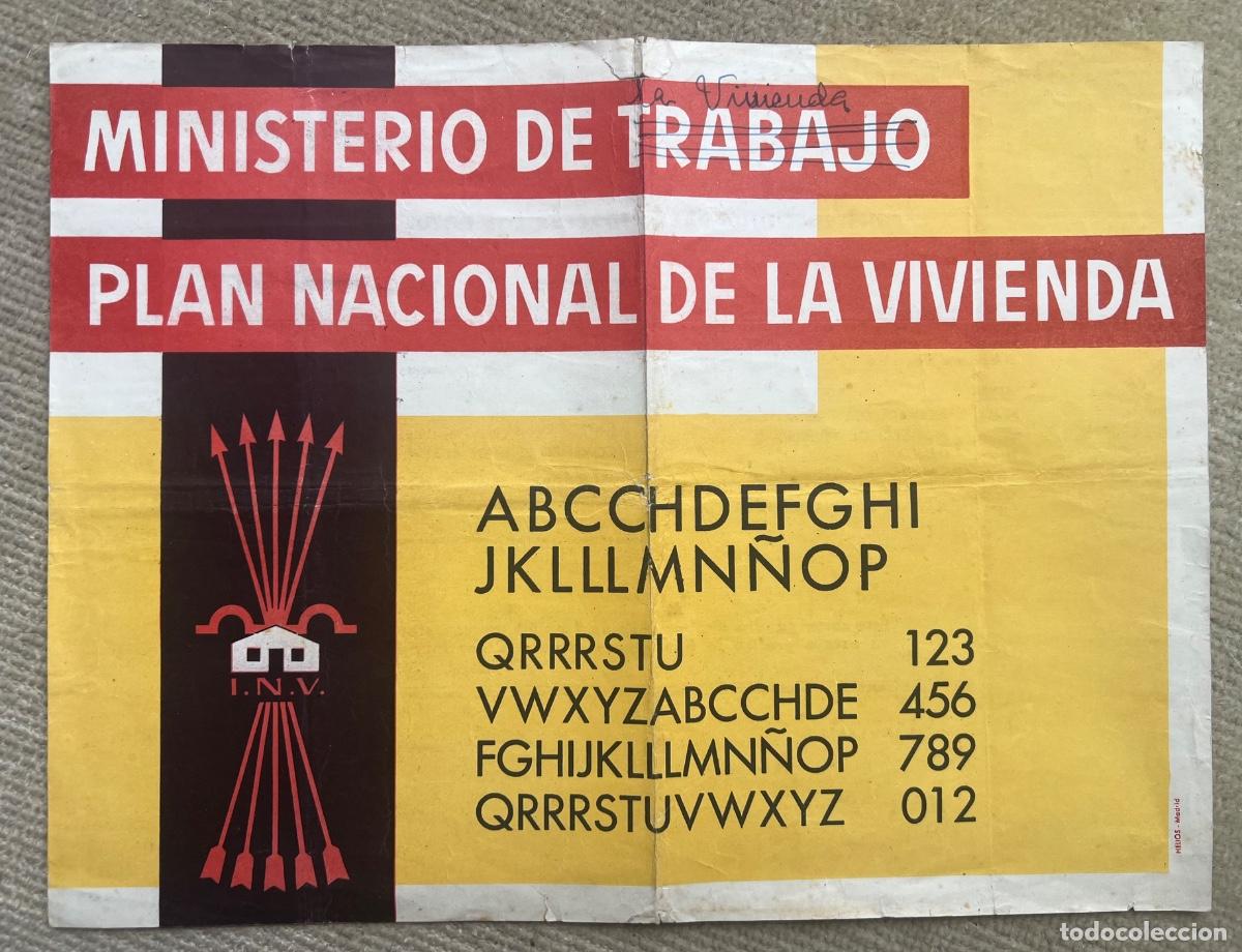 Sammeln von Plakaten: Cartel Ministerio de Trabajo - Plan Nacional de la Vivienda (Falange) - A&ntilde;os 50