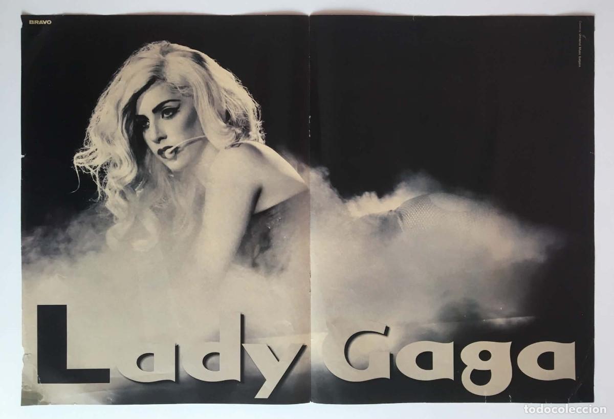 Coleccionismo de carteles: Lady Gaga / The Vampire Diaries Vintage Double-Sided Poster A3 - Bravo Magazine Bulgaria Music TV