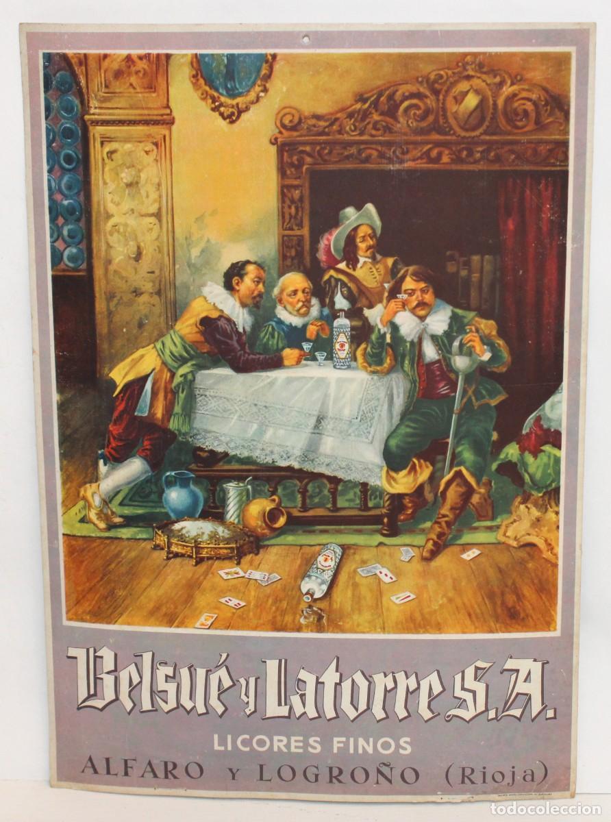 Coleccionismo de carteles: CARTEL PUBLICITARIO DE LA EMPRESA BELSUE Y LATORRE S.A. (ALFARO Y LOGRO&Ntilde;O).GRAFICA MANEN (BARCELONA)