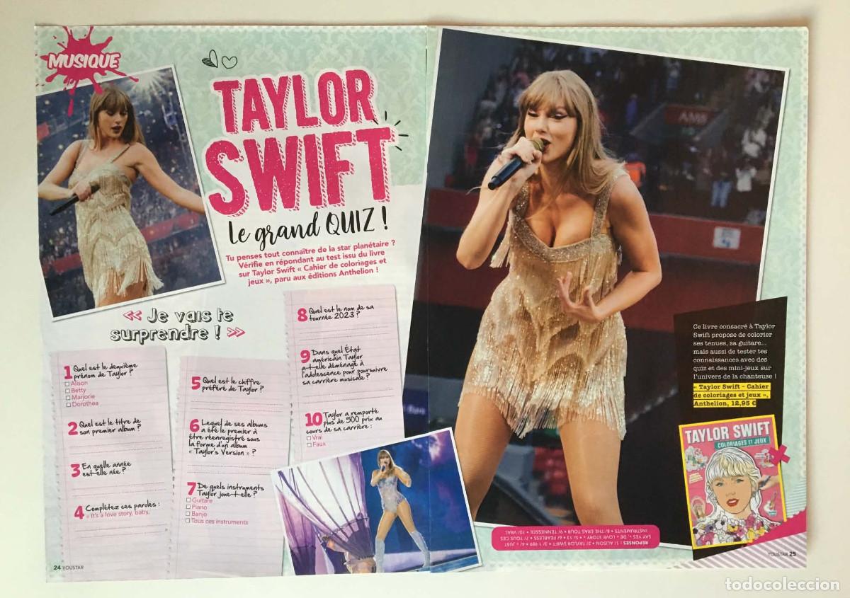 Coleccionismo de carteles: Taylor Swift The Eras Tour Original Magazine Poster & Quiz A3 Spread - YouStar Music Clipping