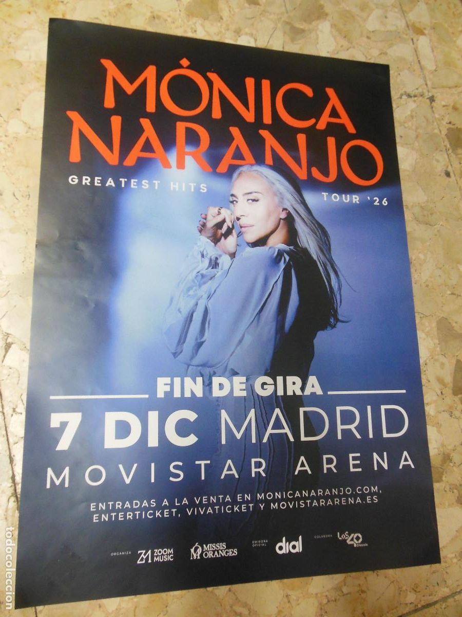 Coleccionismo de carteles: CARTEL MONICA NARANJO POSTER MUSICA 2026 MADRID