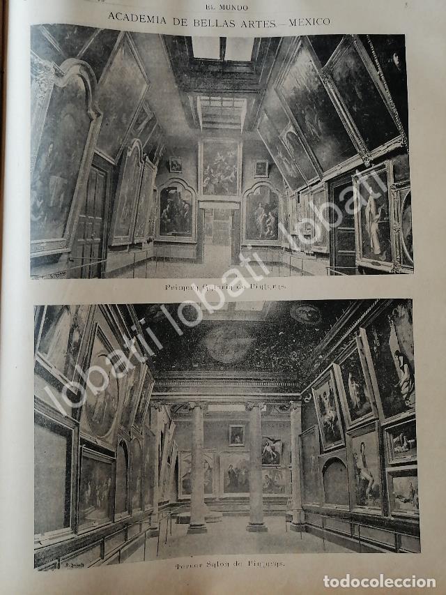 Collezionismo di affissi: CARTEL ANTIGUO ORIGINAL DE NOTA Y GRABADO ANTIGUO 1895 GALERIAS EN LA ACADEMIA DE SAN CARLOS
