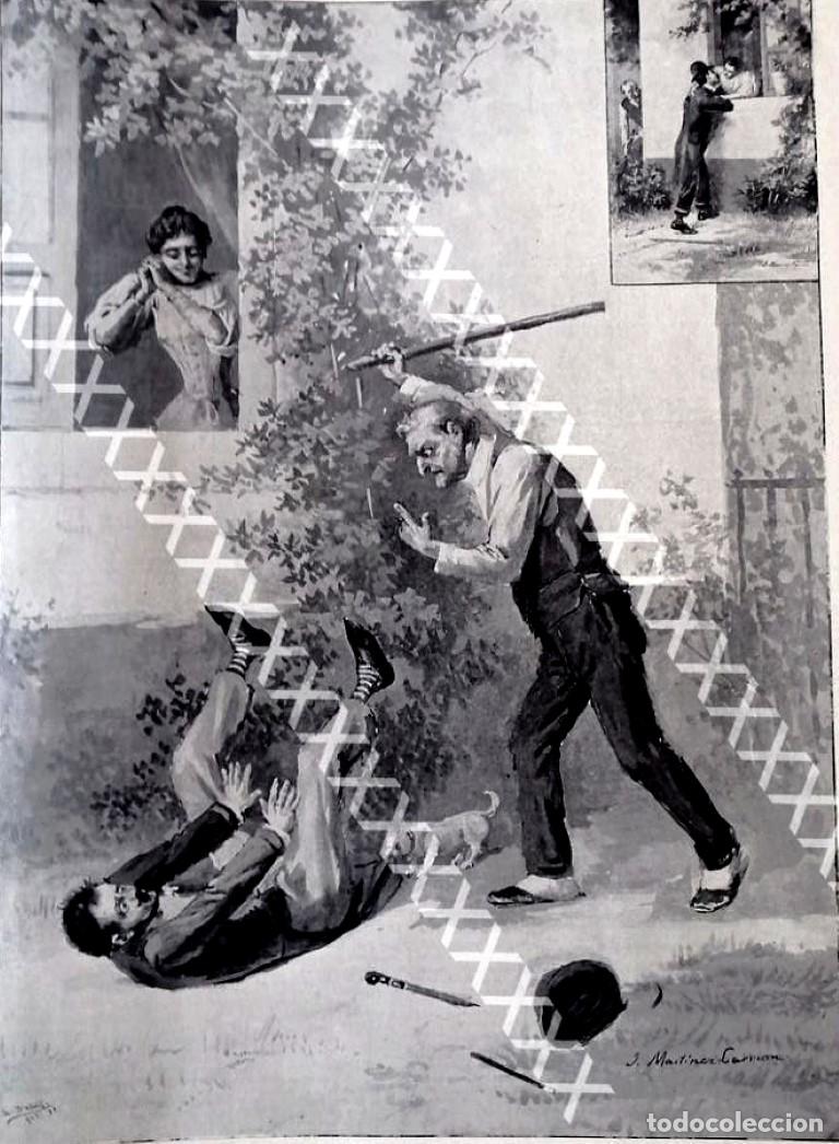 Colecionismo de cartazes: GRABADO ANTIGUO 1896 JESUS MARTINEZ CARRION, ESCARMIENTO