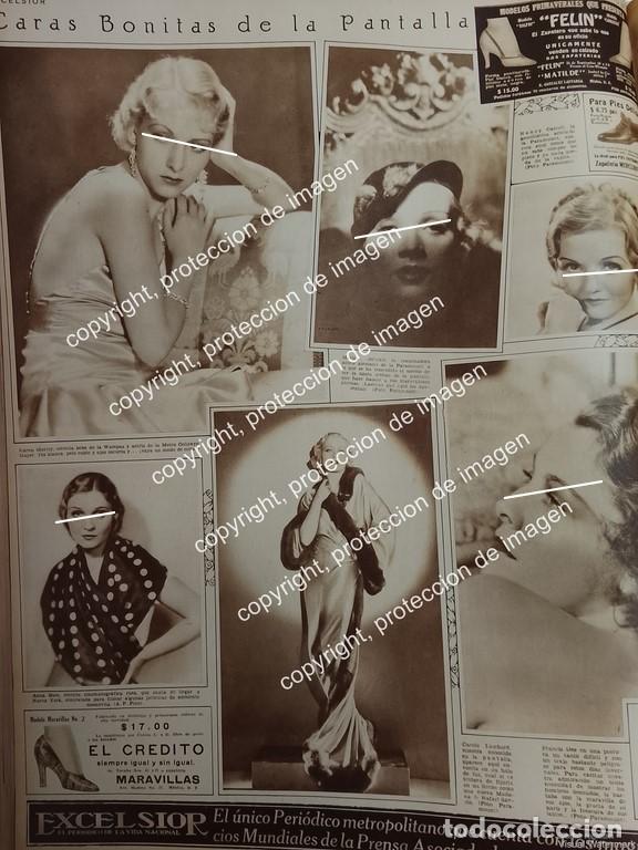 Coleccionismo de carteles: AFICHE ANTIGUO. KAREN MORLEY, CAROLE LOMBARD, ANNA STEN Y MAS 1932 /ARTISTAS ACTRICES /CINE
