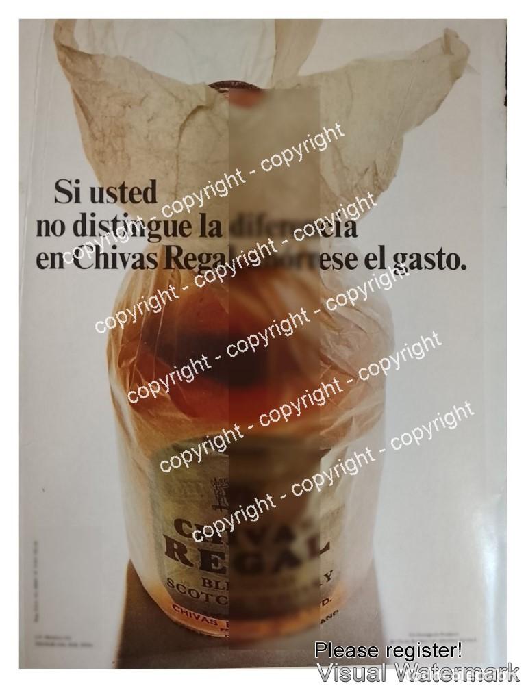 Poster collecting: Cartel publicitario retro WHISKY CHIVAS REGAL 1968