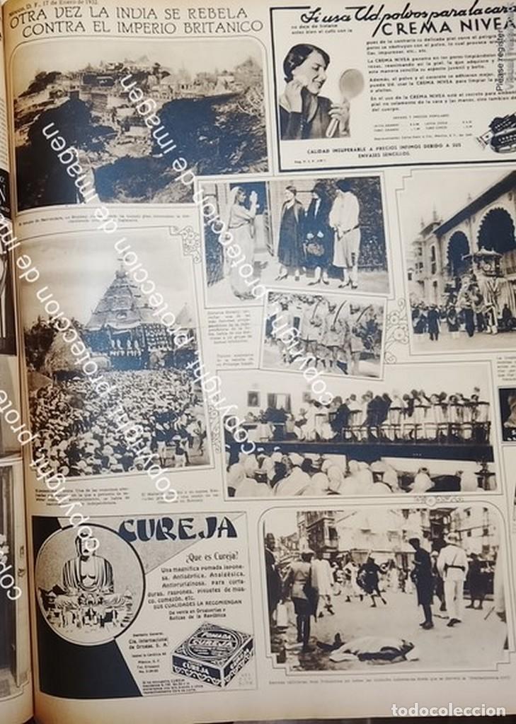 Poster collecting: AFICHE ANTIGUO. LA INDIA SE REBELA CONTRA REINO UNIDO. 1931