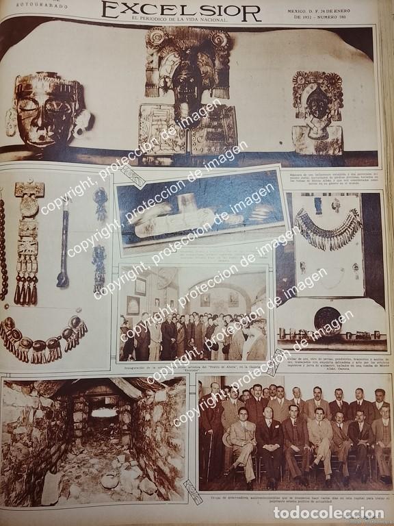 Poster collecting: AFICHE ANTIGUO. HALLAZGO DE JOYAS PREHISPANICAS MONTE ALBAN 1931