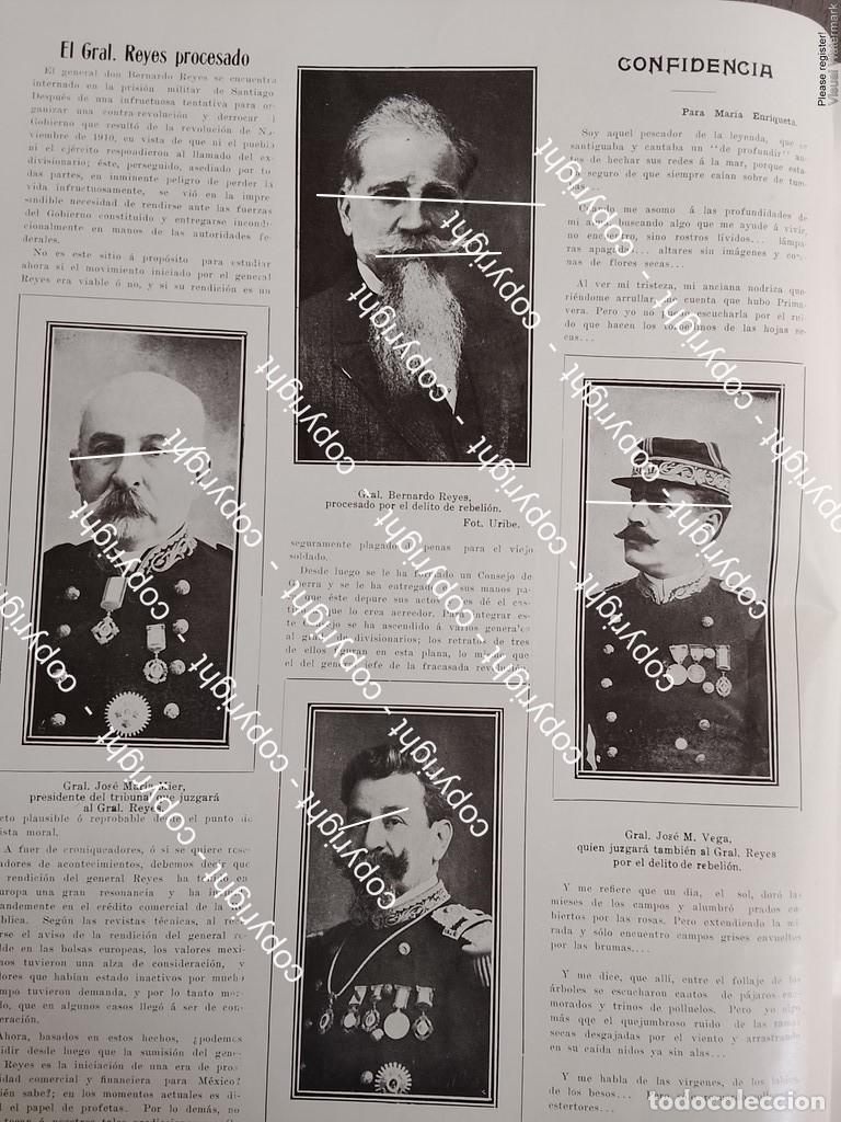 Poster collecting: AFICHE ANTIGUO. EL GENERAL BERNARDO REYES ARRESTADO 1912 / Y MAS GENERALES / MILITARES