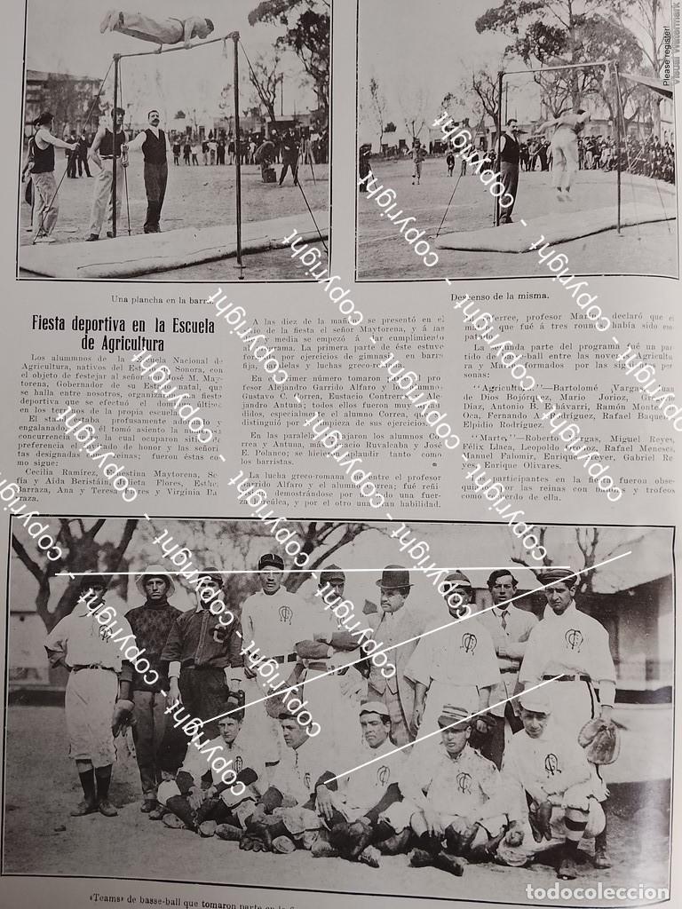 Poster collecting: NOTA DE PRENSA ANTIGUA. DEPORTES EN ESCUELA DE AGRICULTURA ( U.A. CHAPINGO) 1912