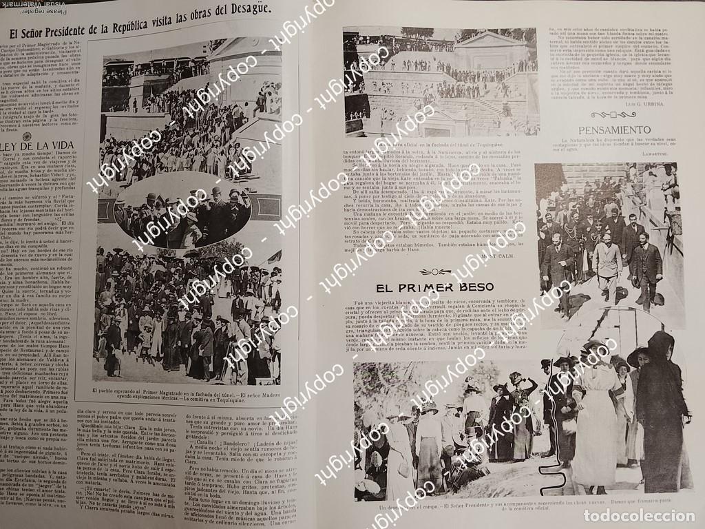 Colecionismo de cartazes: AFICHE ANTIGUO. FRANCISCO I MADERO. OBRAS DE DRENAJE DE TEQUISQUIAC 1912 /LDM POLITICOS