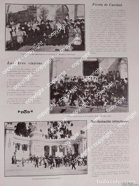 Colecionismo de cartazes: NOTA DE PRENSA ANTIGUA. FIESTA INFANTIL TACUBA Y AZCAPOTZALCO 1912 /LDM