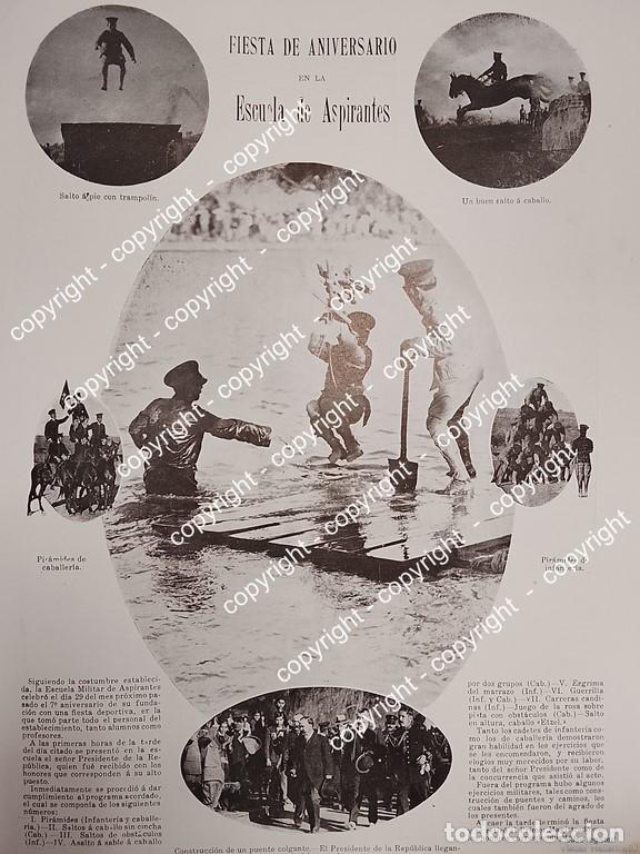 Colecionismo de cartazes: AFICHE ANTIGUO. FRANCISCO I MADERO, ACADEMIA MILITAR 1912 -MILITARIA