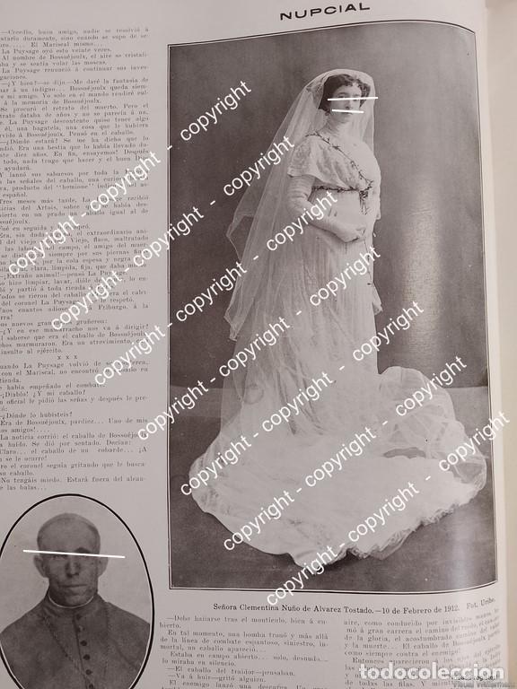 Colecionismo de cartazes: AFICHE ANTIGUO. BODA ALVAREZ TOSTADO NU&Ntilde;O (CLEMENTINA NU&Ntilde;O TORTELERO) 1912 ASM