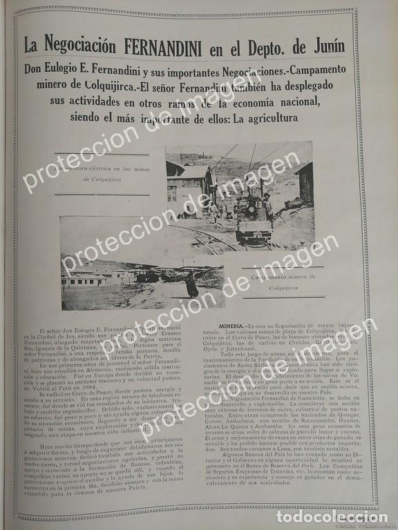Collectionnisme d'affiches: PUBLICIDAD ANTIGUA DE PERU, GRUPO FERNANDINI 1936 MINERIA