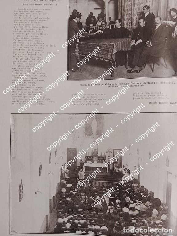 Collectionnisme d'affiches: AFICHE ANTIGUO. MISA. INAUGURAN EL COLEGIO FRANCO INGLES 1912 /ESCUELAS