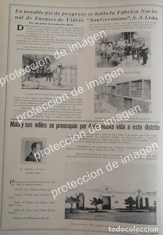 Collectionnisme d'affiches: PUBLICIDAD ANTIGUA DE PERU, FABRICA DE ENVASES DE VIDRIO SAN JERONIMO 1936